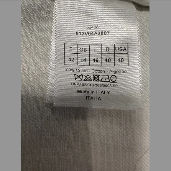 Dior Toile De Jouy Button Front Long Sleeve Shirt In White And Black Cotton - Picture 11 of 12